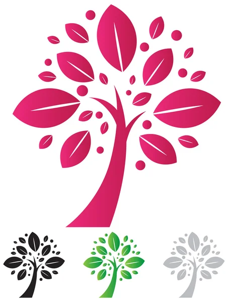 Emblema dell'albero — Vettoriale Stock