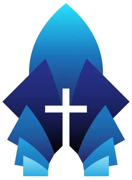 Modrý kříž — Stockový vektor