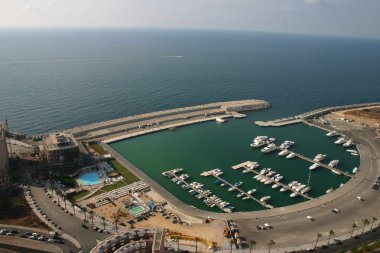 Marina port in Beirut clipart