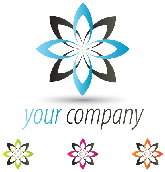 Moderna blomma logotyp — Stock vektor