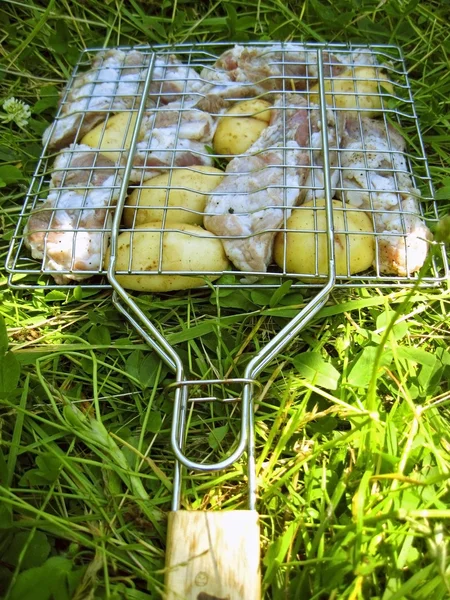 Barbecue voorbereiden fry — Stockfoto