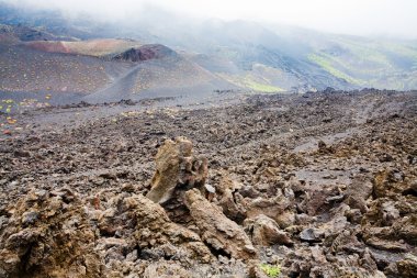 etna yanardağı eğimini lav taş yakın çekim