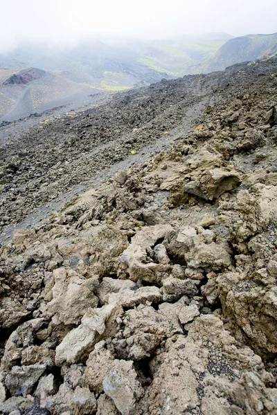 stock image Lava rocks close up on slope of Etna