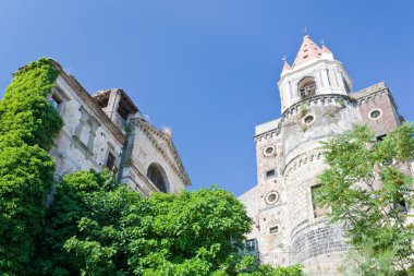 Ancient norman Church of the Apostles Peter and Paul in Castiglione di Sici clipart