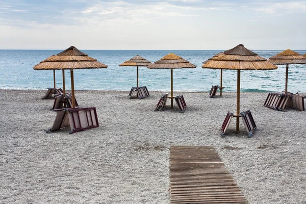 Lege strand van de Ionische zee — Stockfoto