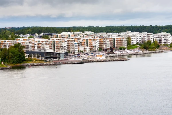 Petite colonie suédoise dans la banlieue de Stockholm — Photo