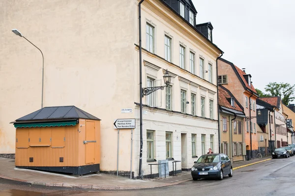 Stokholm şehir, İsveç eski doğal sokak fjallgatan — Stok fotoğraf