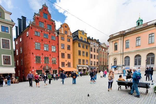 Plaza Stortorget medieval en Estocolmo —  Fotos de Stock