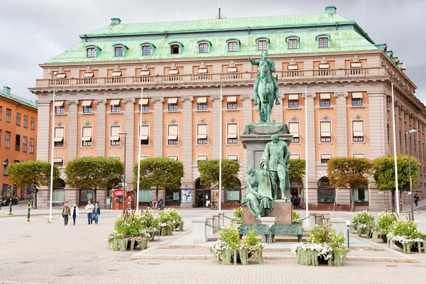 Gustav adolfs torg (gustav adolf si náměstí), stockholm, Švédsko — Stock fotografie
