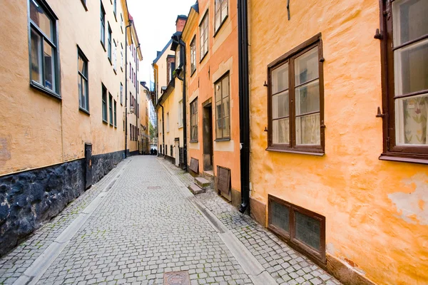 Rua na cidade velha Galma Stan, Estocolmo — Fotografia de Stock