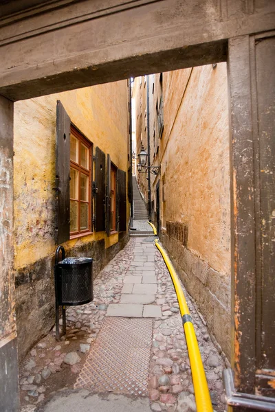 Calle en el casco antiguo Galma Stan, Estocolmo — Foto de Stock