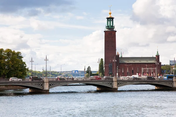 Vista sul Municipio di Stoccolma, Svezia — Foto Stock
