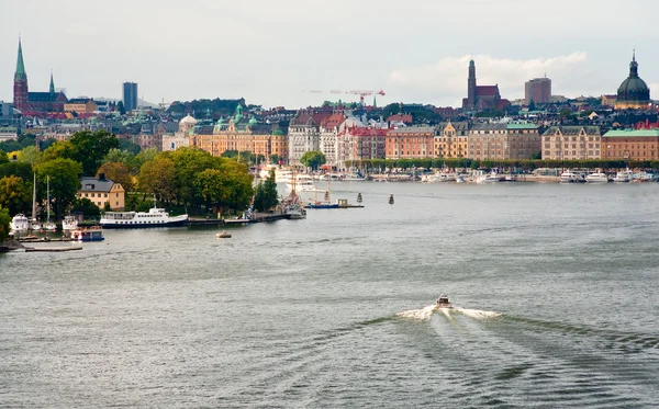 Panorama da cidade de Estocolmo no dia de outono, Suécia — Fotografia de Stock
