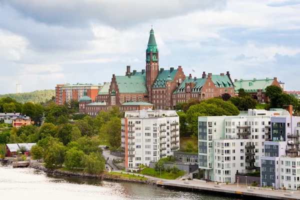Case comunali e ospedale a Stoccolma , — Foto Stock