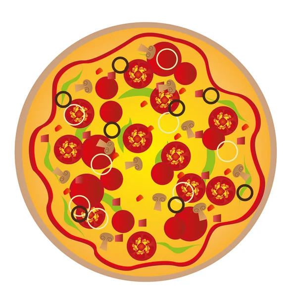 Pizza Vektörü — Stok Vektör