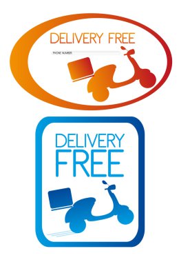 delivery free stickers clipart