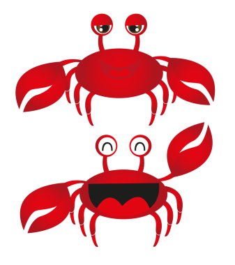 red crab cartoon clipart