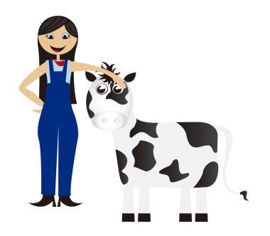 women cartoon farmer clipart