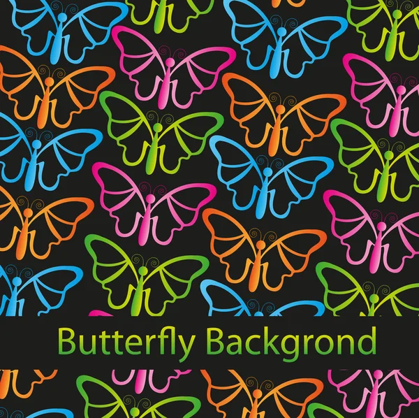 Motýli pozadí — Stockový vektor