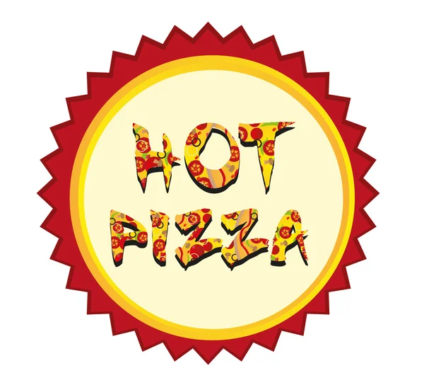 Hot pizza tag — Stock Vector