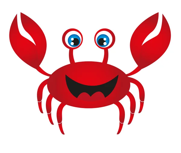Rote Krabben-Karikatur — Stockvektor