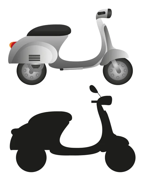 Серый мотоцикл — стоковый вектор