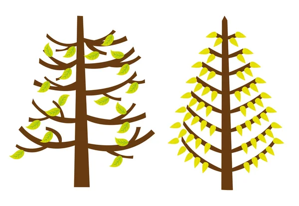 Δέντρα κινούμενα σχέδια του φορέα — Διανυσματικό Αρχείο