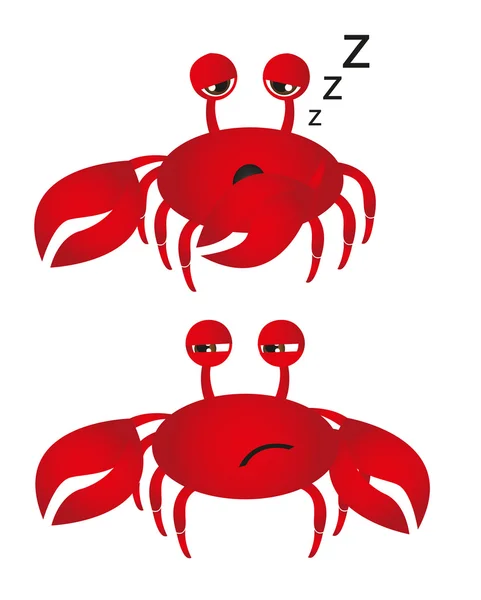 Caricature crabe rouge — Image vectorielle