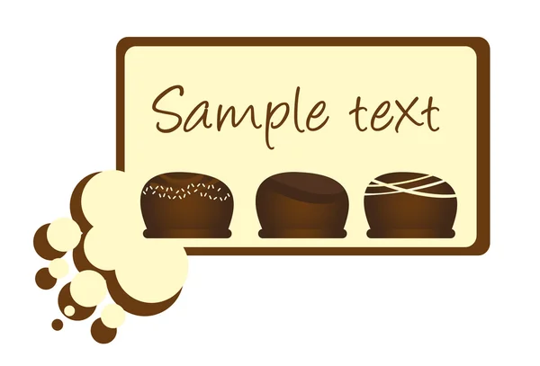 Carte barre de chocolat — Image vectorielle