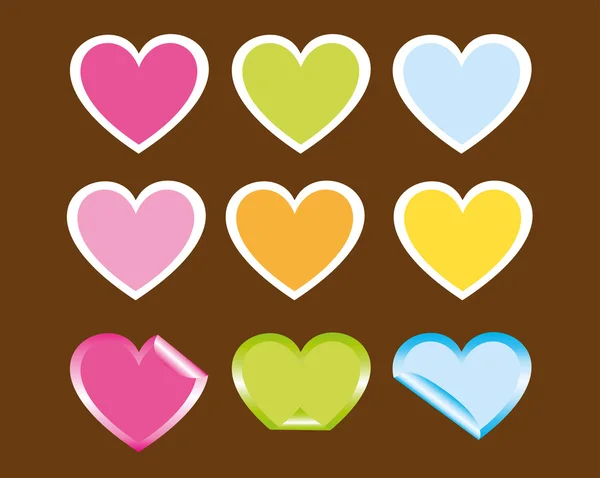 Stock vector cute hearts