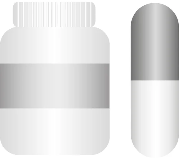 Pills with bottle — Stock Vector
