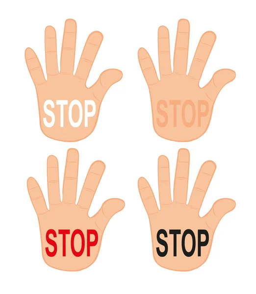 Hands stop — Stock Vector