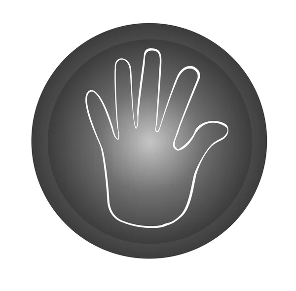 Рука кнопку зупинки — стоковий вектор