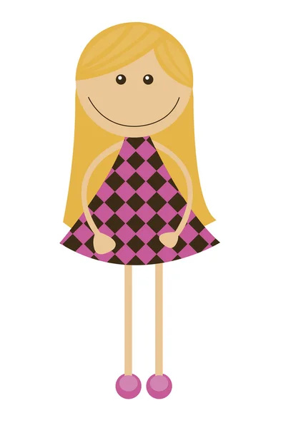 stock vector girl cartoon