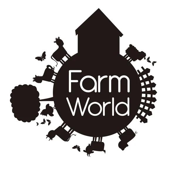 Boerderij wereld — Stockvector