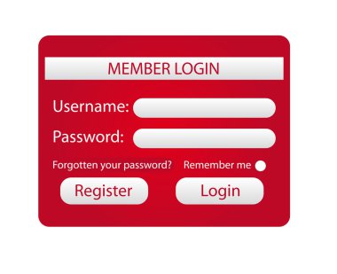 member login clipart