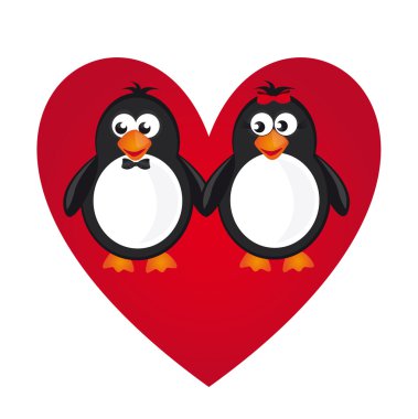 penguin love clipart