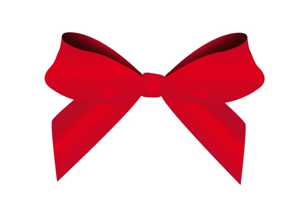 Red bow — Stock Vector