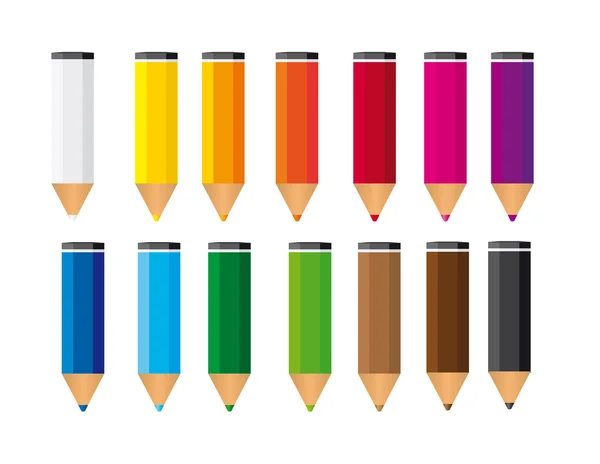 Small colored pencils — Stock Vector