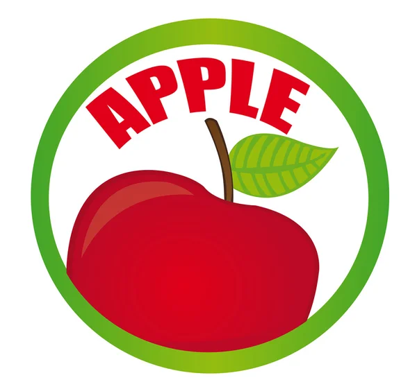 Autocollant pomme — Image vectorielle