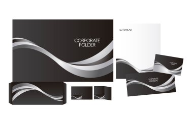 set of corporate identity clipart