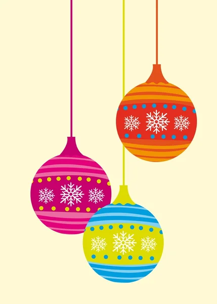 Mignon boules de Noël — Image vectorielle