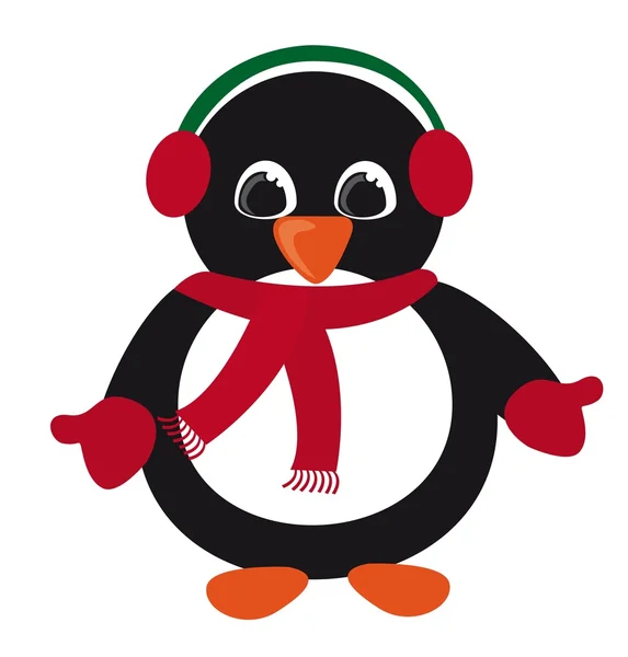 Pinguino Natale — Vettoriale Stock