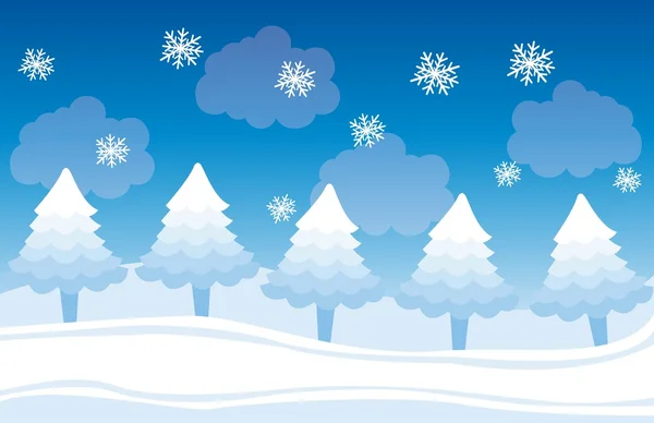 Winter landscape vector — Stock Vector