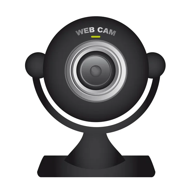 Fekete web-cam — Stock Vector