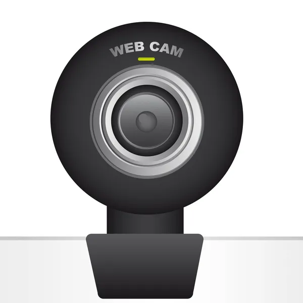 Caméra web noire — Image vectorielle