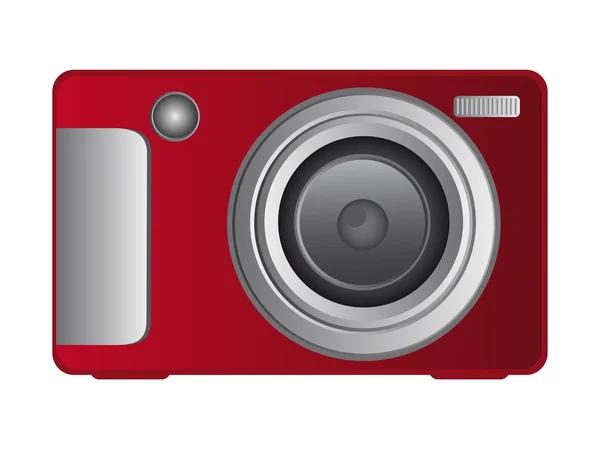 Červený fotoaparát — Stockový vektor