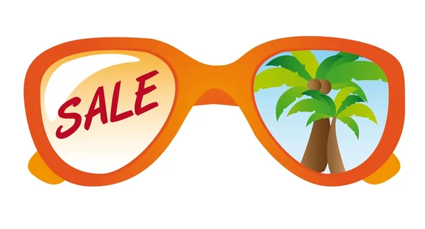 Narancsszínű szemüveg — Stock Vector