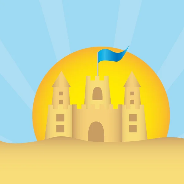 Castello di sabbia — Vettoriale Stock