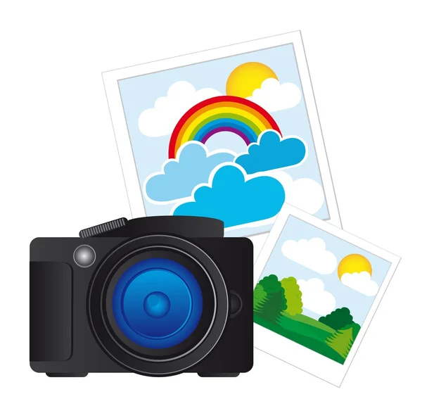 stock vector Camera and photos